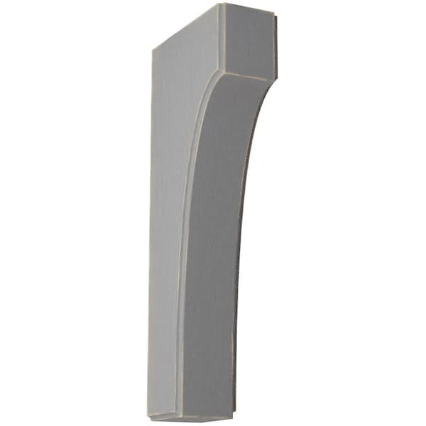 Ekena Millwork 1 3/4"W x 4"D x 10"H Clarksville Wood Vintage Decor Bracket, Pebble Grey BKTWD02X04X10CVPG - main